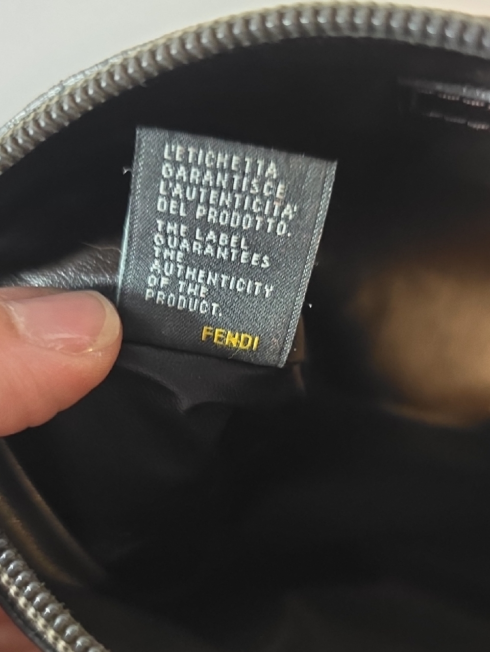 Fendi Brown Monogram Canvas Floral Zip Pouch - Picture 12 of 12